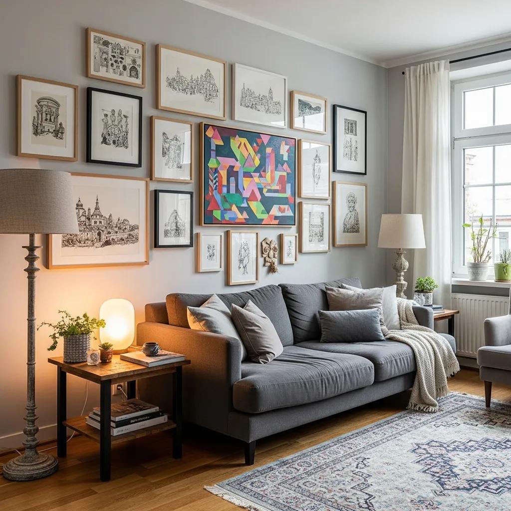 Stylish home setting featuring Geiler Corona's original and print motivational paintings, enhancing personal spaces