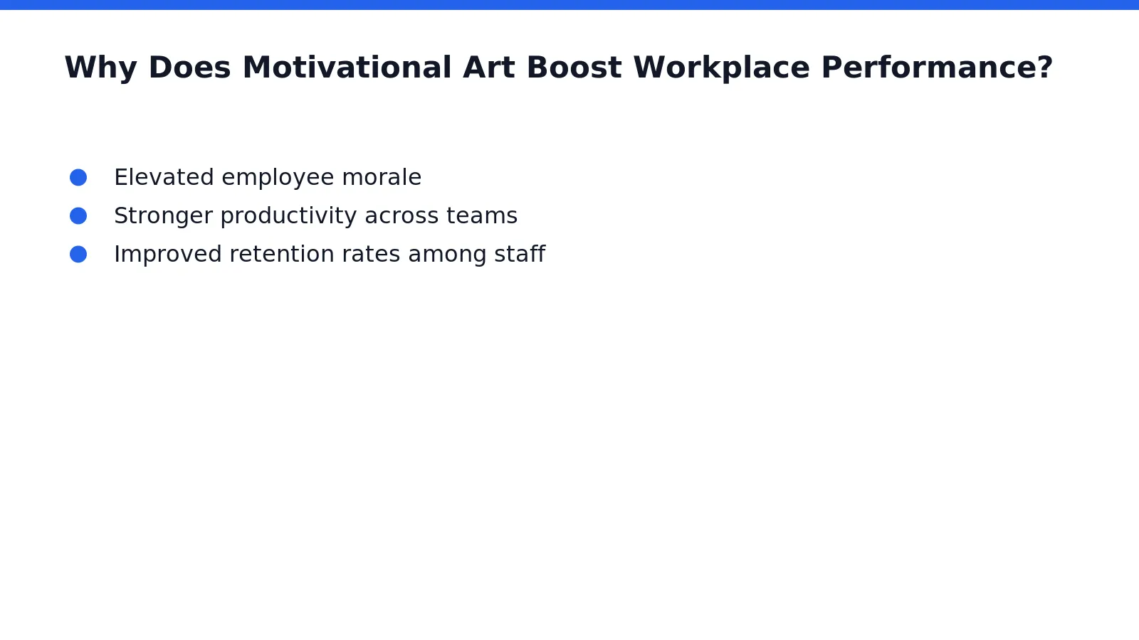 Bare, neutral walls drain energy from an office long before a single meeting begins. Executives