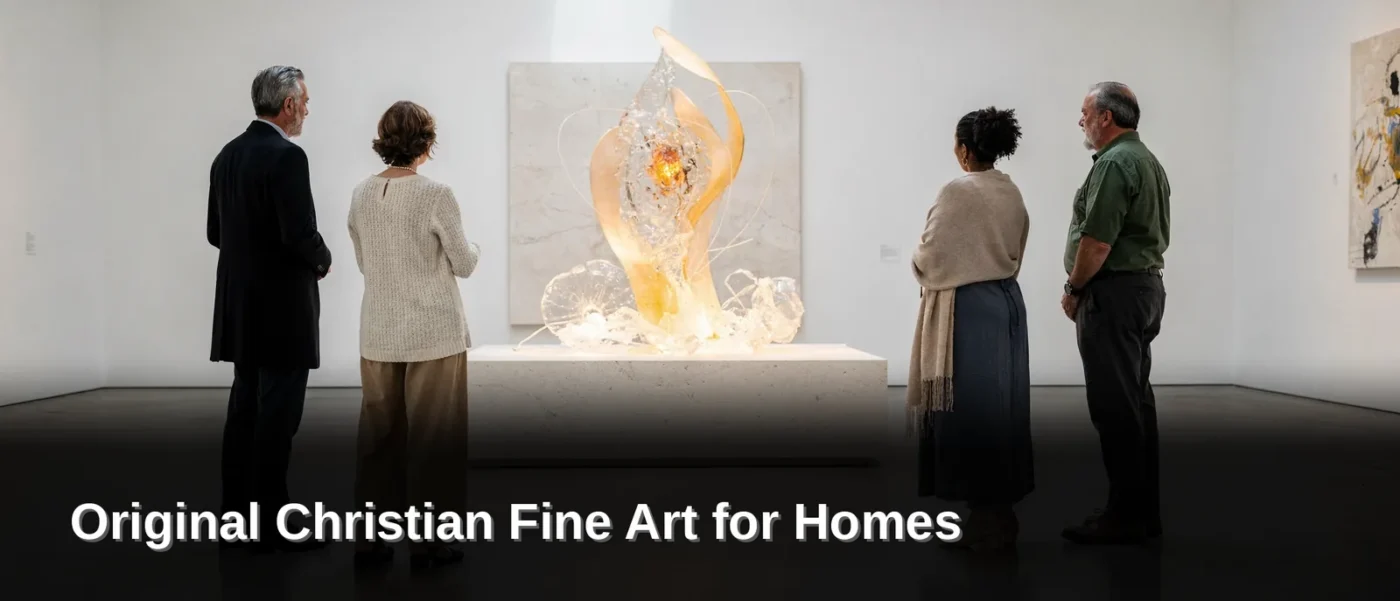 Scale and intention separate true sacred art from ordinary decor. Large-format Christian paintings function as